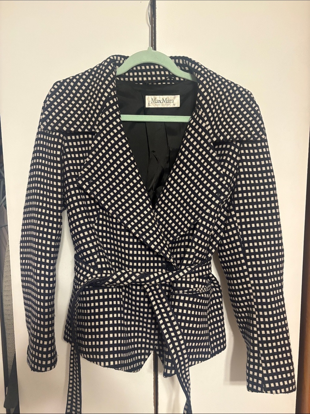 Authentic Max Mara Mainline Belted Wool-Cashmere Wrap Coat